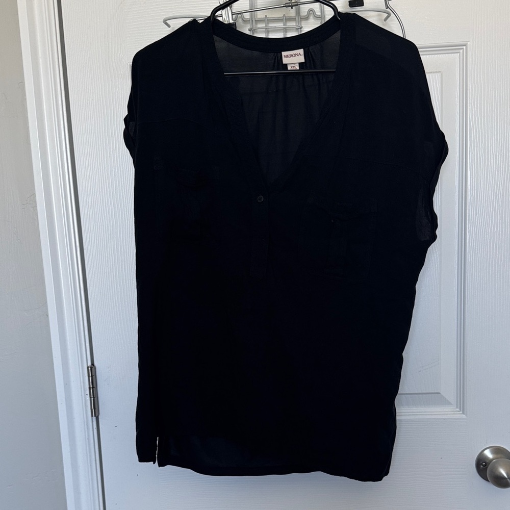 Merona Women’s  Black Blouse